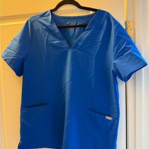 Figs Technical Collection Blue Scrub Top